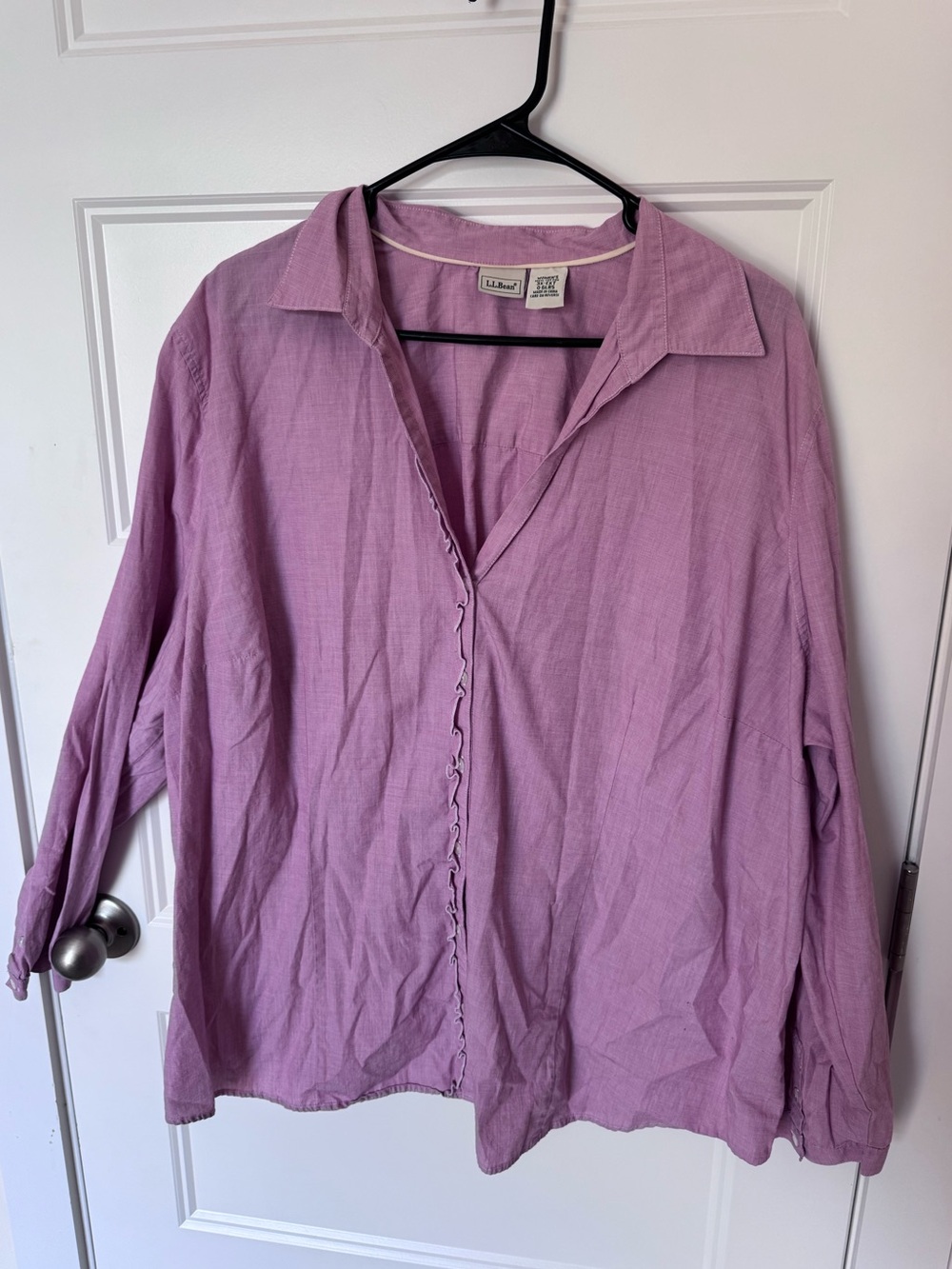 L.L. Bean pink Button-Front Women's Shirt plus girly